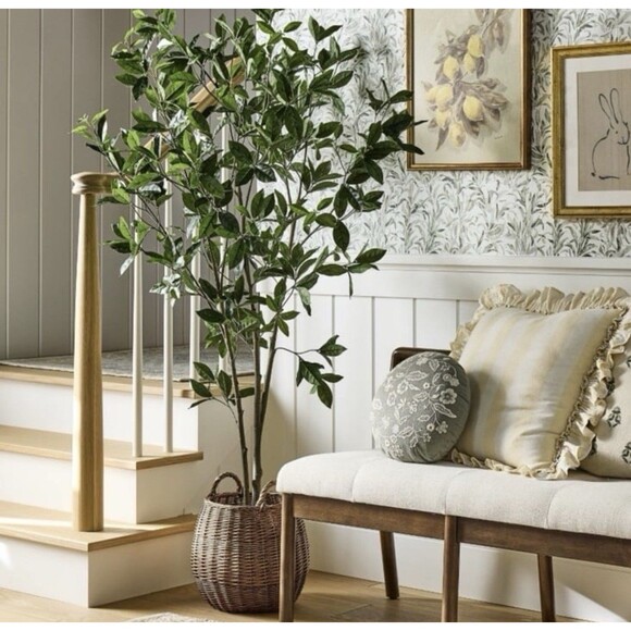 Threshold Studio McGee 14” Round Pillow Embroidered Floral – NEW - Picture 4 of 4